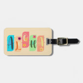 Farbenfrohe Aloha Tiles Gruß Gepäckanhänger (Vorderseite horizontal)