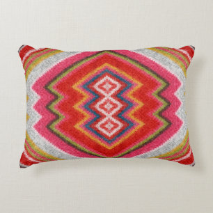 Farbenfrohe alpaca mohaar Pullover Ornament Nähe. Dekokissen