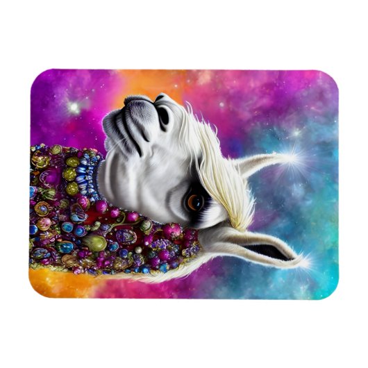 Farbenfrohe Alpaka Magnet (Horizontal)