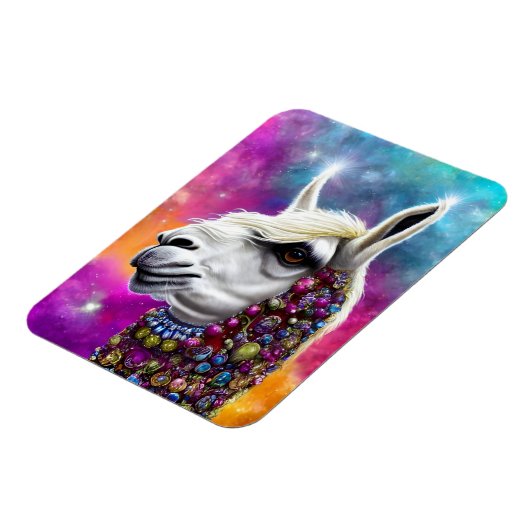 Farbenfrohe Alpaka Magnet (Linke Seite)