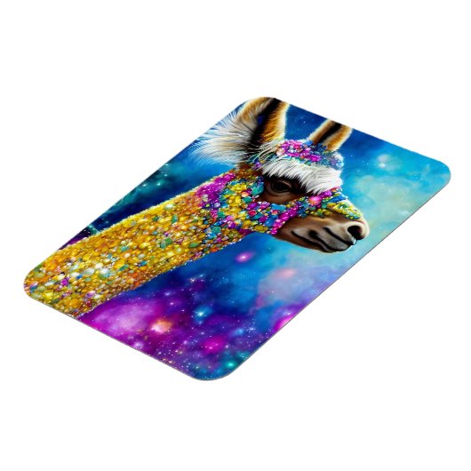 Farbenfrohe Alpaka Magnet (Linke Seite)