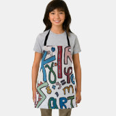 Farbenfrohe Alphabet All-over Print-Schürze Schürze (Insitu)