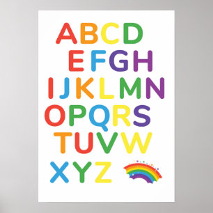 Farbenfrohe Alphabet-Erziehung Poster