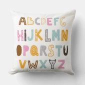 Farbenfrohe Alphabet Letters Pillow, ABC Kissen (Vorderseite)