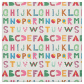 Farbenfrohe Alphabet Muster Stoff (Muster)