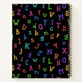 Farbenfrohe Alphabet Muster zurück zur Schule Notizblock (Rückseite)