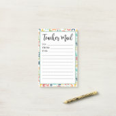 Farbenfrohe Alphabet-Note vom Lehrer Post-it Klebezettel (Auf Schreibtisch)