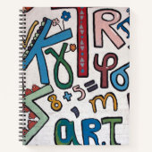 Farbenfrohe Alphabet Notizblock (Vorderseite)