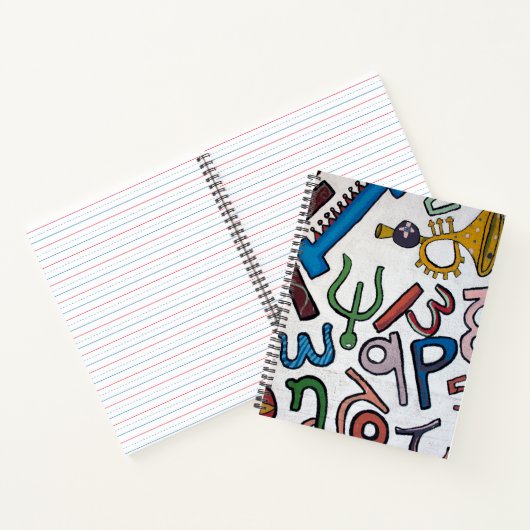 Farbenfrohe Alphabet Notizblock (Innenseite)