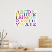 Farbenfrohe Alphabet Poster (Küche)