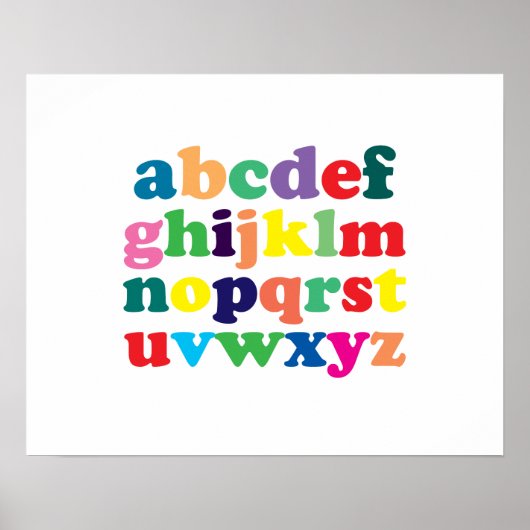 Farbenfrohe Alphabet Poster (Vorne)