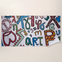 Farbenfrohe Alphabet Strandtuch
