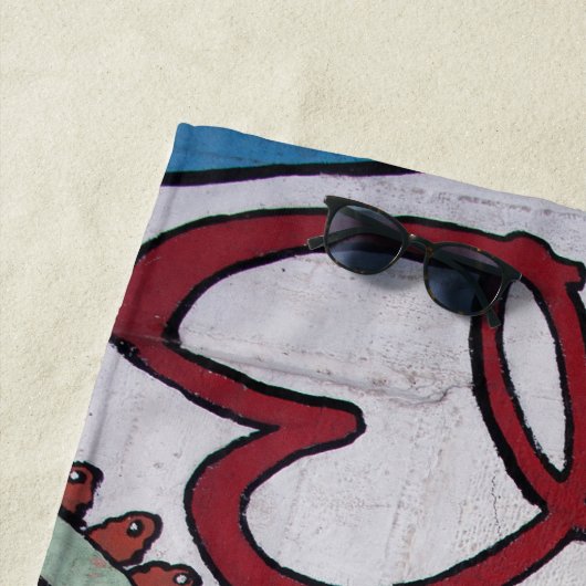 Farbenfrohe Alphabet Strandtuch (Beispiel)