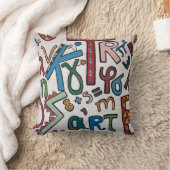 Farbenfrohe Alphabet Throw Kissen (Decke)