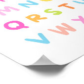 Farbenfrohe Alphabet-Typografie Poster (Ecke)