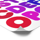 Farbenfrohe Alphabete für einen LEHRER Poster (Ecke)