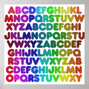 Farbenfrohe Alphabete für einen LEHRER Poster