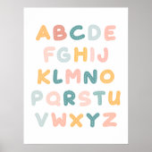 Farbenfrohe Alphabete Niedliches Kinderzimmer Poster (Vorne)