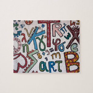 Farbenfrohe Alphabete Puzzle