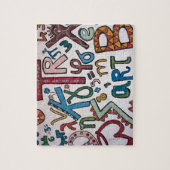 Farbenfrohe Alphabete Puzzle (Vertikal)