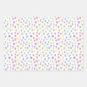 Farbenfrohe Alphabete zurück zum Schulmuster Geschenkpapier Set (Vorderseite 2)