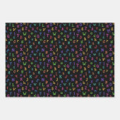 Farbenfrohe Alphabete zurück zum Schulmuster Geschenkpapier Set (Vorderseite)