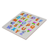 Farbenfrohe Alphabetisierungsbriefe Fliese (Seite)