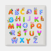 Farbenfrohe Alphabetisierungsbriefe Magnet (Vorne)