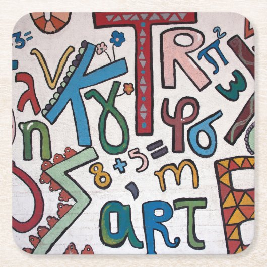 Farbenfrohe Alphabets Paper Untersetzer (Vorderseite)