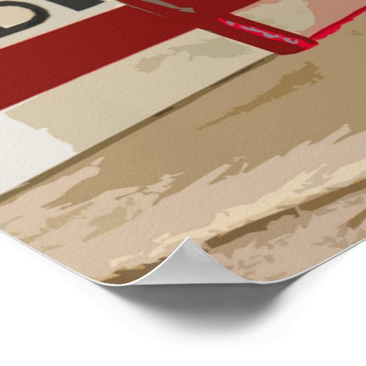 Farbenfrohe Alt Drive-In und Old Car Poster (Ecke)