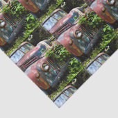 Farbenfrohe alte, robuste LKW-Muster Seidenpapier (Ausschnitt)