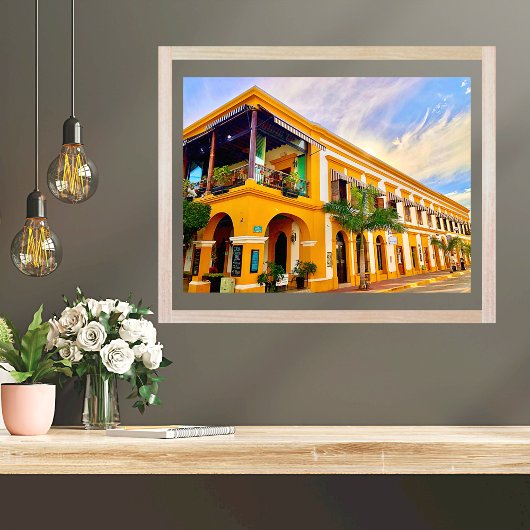 Farbenfrohe alte Villa Poster