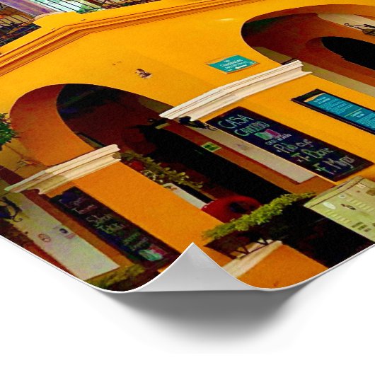 Farbenfrohe alte Villa Poster (Ecke)