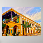 Farbenfrohe alte Villa Poster (Vorne)