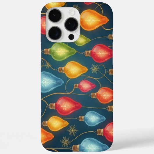 Farbenfrohe, altmodische Weihnachtsbeleuchtung Case-Mate iPhone Hülle (Rückseite)