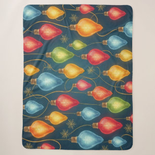 Farbenfrohe, altmodische Weihnachtsbeleuchtung Sherpadecke