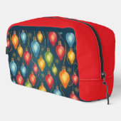 Farbenfrohe, altmodische Weihnachtsbeleuchtung Waschbeutel (Rechte Ecke)