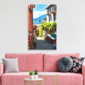 Farbenfrohe Altstadt im Bellagio Leinwanddruck (Insitu (Wohnzimmer))