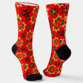 Farbenfrohe Amaryllis Muster Socken (Gewinkelt)