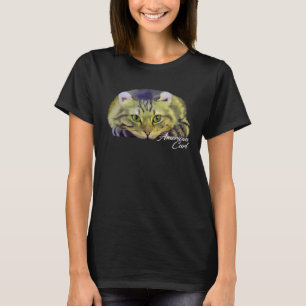Farbenfrohe American Curl Cat Kätzchen Kitten T-Shirt