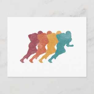 Farbenfrohe American Football Player Geschenke Postkarte