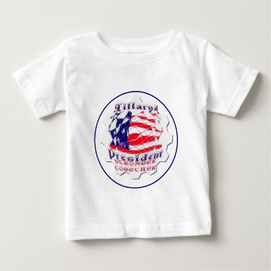 Farbenfrohe amerikanische Flaggenfarben Hillary fü Baby T-shirt (Vorderseite)