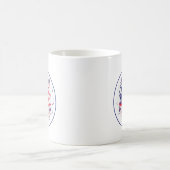 Farbenfrohe amerikanische Flaggenfarben Hillary fü Kaffeetasse (Mittel)