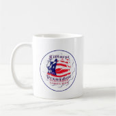 Farbenfrohe amerikanische Flaggenfarben Hillary fü Kaffeetasse (Links)