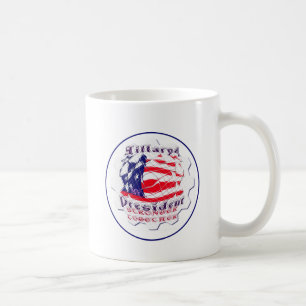 Farbenfrohe amerikanische Flaggenfarben Hillary fü Kaffeetasse
