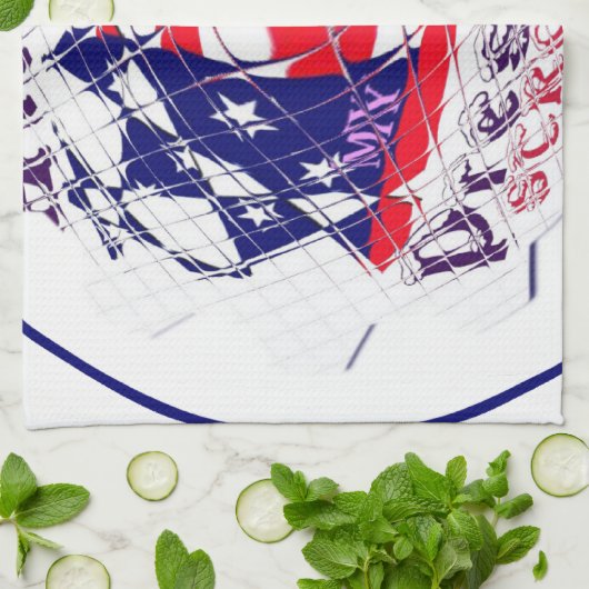 Farbenfrohe amerikanische Flaggenfarben Hillary fü Küchentuch (Gefaltet)