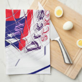 Farbenfrohe amerikanische Flaggenfarben Hillary fü Küchentuch (Viertel Falte)