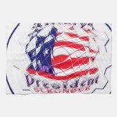 Farbenfrohe amerikanische Flaggenfarben Hillary fü Küchentuch (Horizontal)