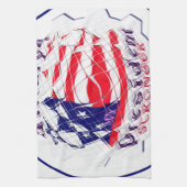 Farbenfrohe amerikanische Flaggenfarben Hillary fü Küchentuch (Vertikal)