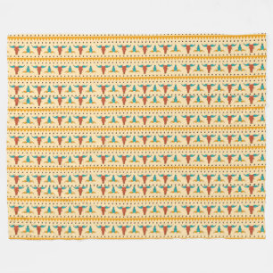 Farbenfrohe amerikanische Südwestthemenmuster Fleecedecke